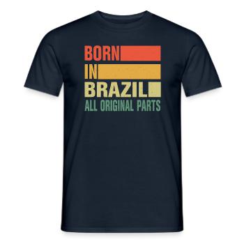 Né au Brésil - T-shirt homme - marine - Devant - AI Model Male 178 light (178cm)