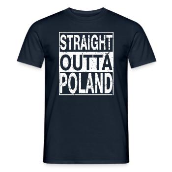 Pologne Tout droit sorti de Pologne - T-shirt homme - marine - Devant - AI Model Male 178 light (178cm)