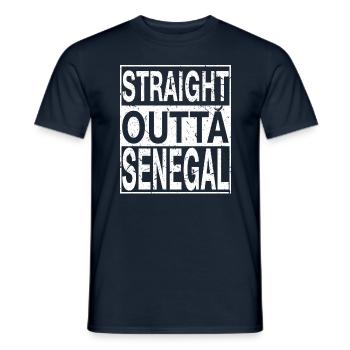 Senegal Straight outta Senegal - Männer T-Shirt - Navy - Vorne - AI Model Male 178 light (178cm)