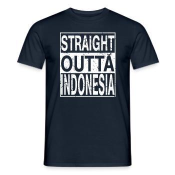 Indonesien Straight outta Indonesien - Männer T-Shirt - Navy - Vorne - AI Model Male 178 light (178cm)