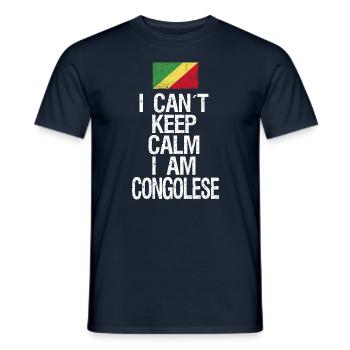 I can not Keep Calm I am Kongolese - Männer T-Shirt - Navy - Vorne - AI Model Male 178 light (178cm)