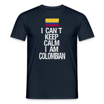 Je ne peux pas rester calme Je suis colombien - T-shirt homme - marine - Devant - AI Model Male 178 light (178cm)