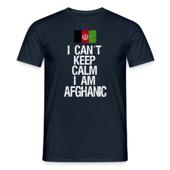 Je ne peux pas rester calme Je suis afghane - T-shirt homme - marine - Devant - AI Model Male 178 light (178cm)
