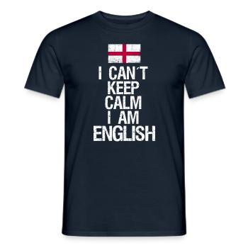 Je ne peux pas rester calme Je suis anglais - T-shirt homme - marine - Devant - AI Model Male 178 light (178cm)
