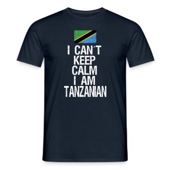 Je ne peux pas rester calme Je suis tanzanien - T-shirt homme - marine - Devant - AI Model Male 178 light (178cm)