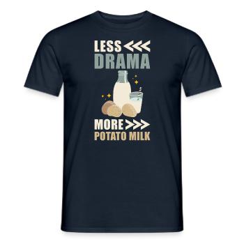 Potato milk saying - Men's T-Shirt - navy - Front - AI Model Male 178 light (178cm)