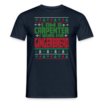 Carpenter Christmas Saying - Men's T-Shirt - navy - Front - AI Model Male 178 light (178cm)