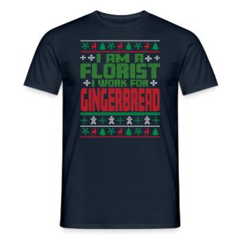 Florist Christmas Saying - Men's T-Shirt - navy - Front - AI Model Male 178 light (178cm)