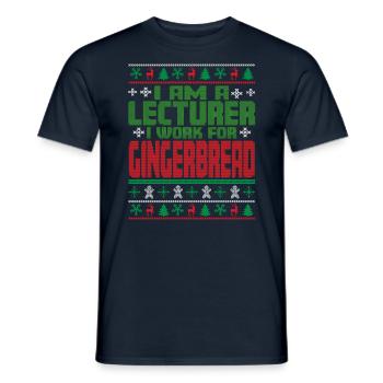 Lecturer Christmas Saying - Men's T-Shirt - navy - Front - AI Model Male 178 light (178cm)