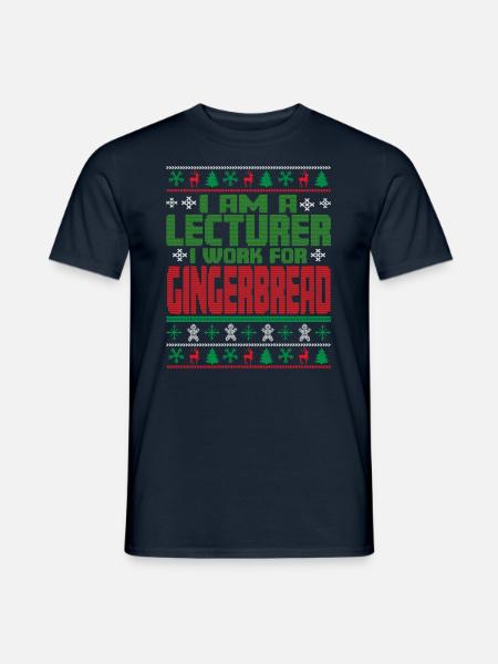 Lecturer Christmas Saying - Men's T-Shirt - navy