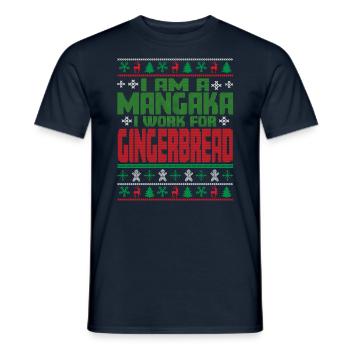 Dicton de Noël Mangaka - T-shirt homme - marine - Devant - AI Model Male 178 light (178cm)