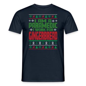 Paramedic Christmas quote - Men's T-Shirt - navy - Front - AI Model Male 178 light (178cm)