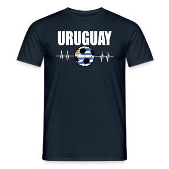 Uruguay Fußball - Männer T-Shirt - Navy - Vorne - AI Model Male 178 light (178cm)