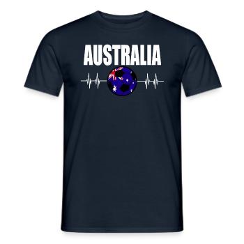 Australien Fußball - Männer T-Shirt - Navy - Vorne - AI Model Male 178 light (178cm)