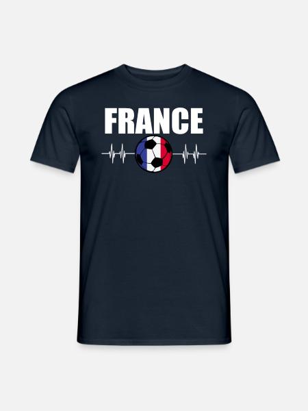Frankreich Fußball - Männer T-Shirt - Navy