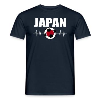 Japan Football - Men's T-Shirt - navy - Front - AI Model Male 178 light (178cm)