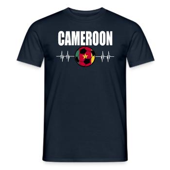 Cameroon Football - Men's T-Shirt - navy - Front - AI Model Male 178 light (178cm)