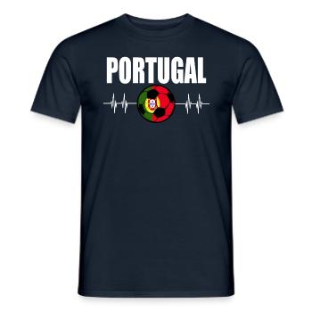 Portugal Football - T-shirt homme - marine - Devant - AI Model Male 178 light (178cm)