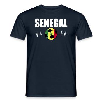 Senegal Fußball - Männer T-Shirt - Navy - Vorne - AI Model Male 178 light (178cm)