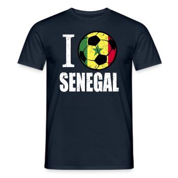 Senegal Fußball - Männer T-Shirt - Navy - Vorne - AI Model Male 178 light (178cm)