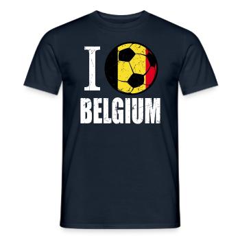 Belgium Football - Men's T-Shirt - navy - Front - AI Model Male 178 light (178cm)