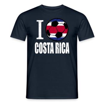 Costa Rica Soccer - Men's T-Shirt - navy - Front - AI Model Male 178 light (178cm)