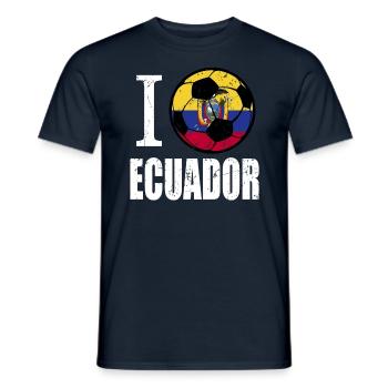 Ecuador Fußball - Männer T-Shirt - Navy - Vorne - AI Model Male 178 light (178cm)