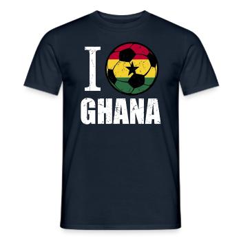 Ghana Football - Men's T-Shirt - navy - Front - AI Model Male 178 light (178cm)