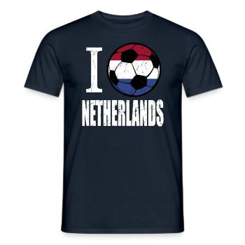 Pays-Bas de football - T-shirt homme - marine - Devant - AI Model Male 178 light (178cm)