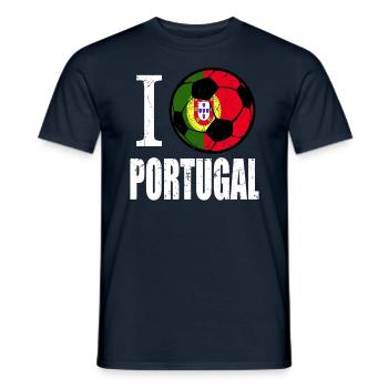 Portugal Football - T-shirt homme - marine - Devant - AI Model Male 178 light (178cm)