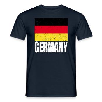 Germany Flag - Men's T-Shirt - navy - Front - AI Model Male 178 light (178cm)