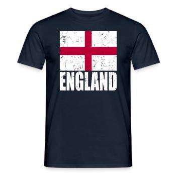 England Flag - Men's T-Shirt - navy - Front - AI Model Male 178 light (178cm)