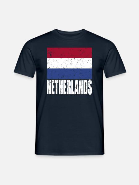 Netherlands flag - Men's T-Shirt - navy