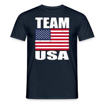 Team Hirsch Football - Men's T-Shirt - navy - Front - AI Model Male 178 light (178cm)