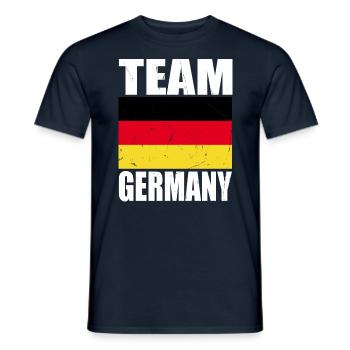 Team Deutschland Fußball - Männer T-Shirt - Navy - Vorne - AI Model Male 178 light (178cm)