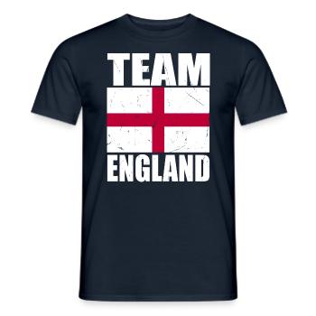 Team England Football - Men's T-Shirt - navy - Front - AI Model Male 178 light (178cm)