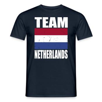 Équipe des Pays-Bas de football - T-shirt homme - marine - Devant - AI Model Male 178 light (178cm)