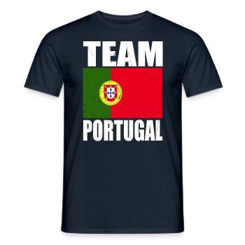 Équipe du Portugal de football - T-shirt homme - marine - Devant - AI Model Male 178 light (178cm)