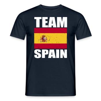 Team Spanien Fußball - Männer T-Shirt - Navy - Vorne - AI Model Male 178 light (178cm)