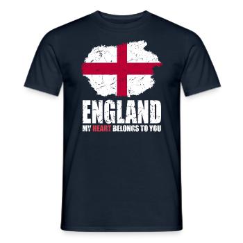 England Flag - Men's T-Shirt - navy - Front - AI Model Male 178 light (178cm)