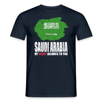 Saudi-arabien Fahne - Männer T-Shirt - Navy - Vorne - AI Model Male 178 light (178cm)