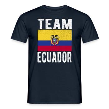 Drapeau de l’Équateur - T-shirt homme - marine - Devant - AI Model Male 178 light (178cm)