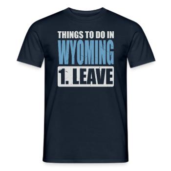 Wyoming Meme - Men's T-Shirt - navy - Front - AI Model Male 178 light (178cm)