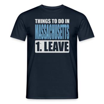 Massachusetts Memes - Men's T-Shirt - navy - Front - AI Model Male 178 light (178cm)