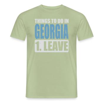 Georgia Meme - Männer T-Shirt - Sage - Vorne - AI Model Male 178 light (178cm)