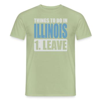 Illinois Meme - Männer T-Shirt - Sage - Vorne - AI Model Male 178 light (178cm)