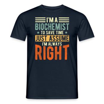 Biochimiste - T-shirt homme - marine - Devant - AI Model Male 178 light (178cm)