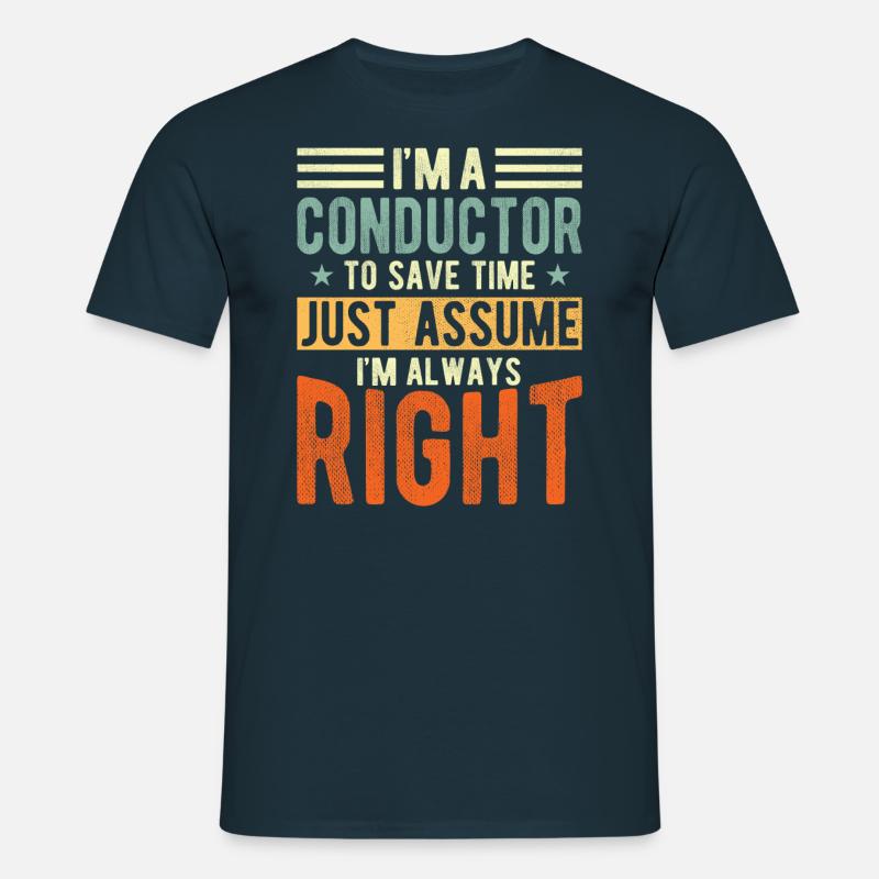 Dirigent - T-shirt herr - marinblå