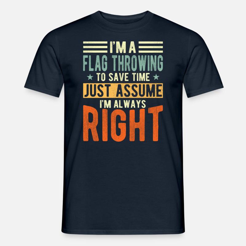 Flagge Werfen - Männer T-Shirt - Navy