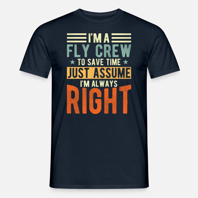 Fly Crew - Männer T-Shirt - Navy